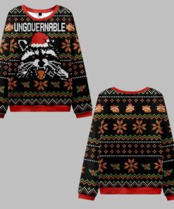 Raccoon Ungovernable Ugly Sweater 2025 Christmas 