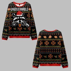 Raccoon Ungovernable Ugly Sweater 2025 Christmas - Grishko.com