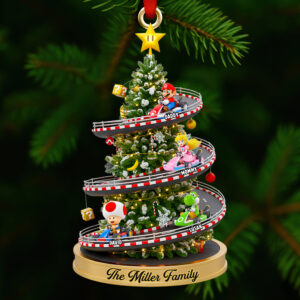 Racing Family Christmas Tree Ornament Personalized Gifts For Family 01NADT290925