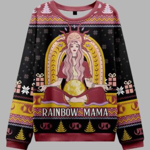 Alternative view of Rainbow Mama Ugly Christmas Sweater - gullprint.com