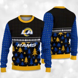 Alternative view of Rams Festive Holiday Christmas Ugly Sweater