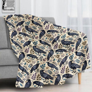 Ravens Crow Lover Halloween Blanket