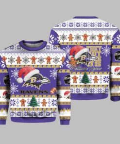 Ravens Santa They Not Like Us Ugly Christmas Sweater 