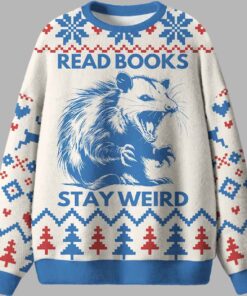 Read Books Stay Weird Ugly Christmas Sweater