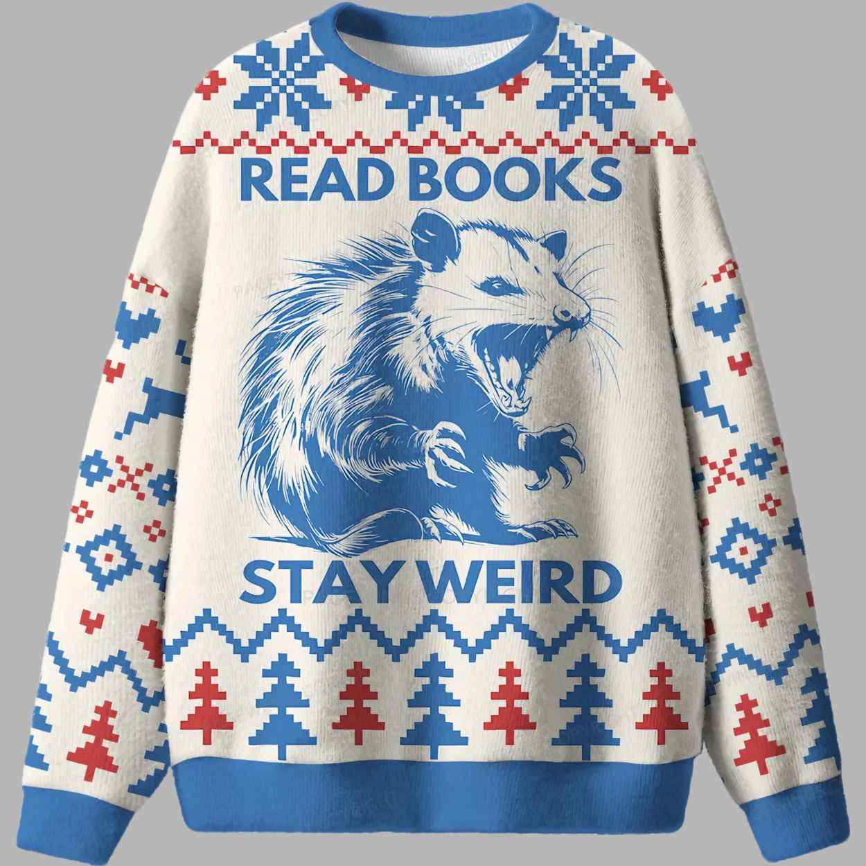 Read Books Stay Weird Ugly Christmas Sweater - gullprint.com