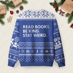 Alternative view of Read Books Ugly Christmas Fuzzy Fleece Sweatshirt