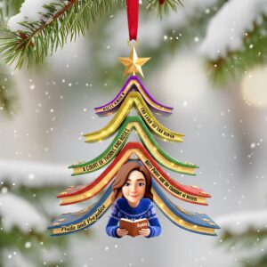 Alternative view of Reading Girl Personalized Gifts For Book Lovers Christmas Ornament 03ohtn271025