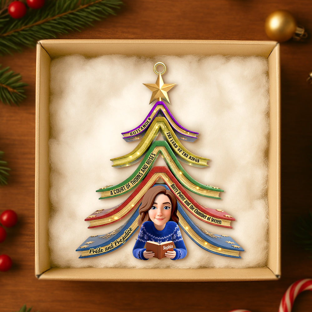 Reading Girl Personalized Gifts For Book Lovers Christmas Ornament 03ohtn271025 - Image 3