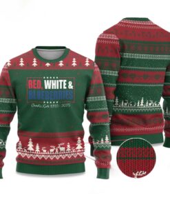 Red White and Blueberries Charlie Kirk 1993 2025Ugly Christmas Sweater