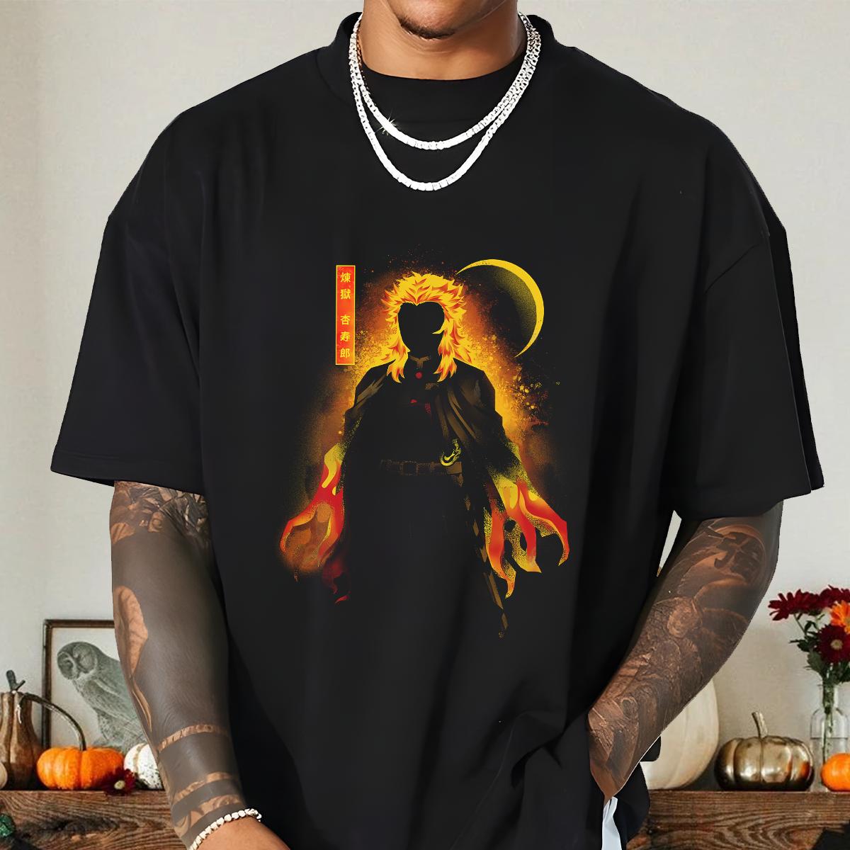 Rengoku Flame Breathing t-shirt, Demon Slayer main characters shirt, Kimetsu No Yaiba t-shirt, anime sweatshirt hoodie, Tanjiro shirt, Rengoku t-shirt