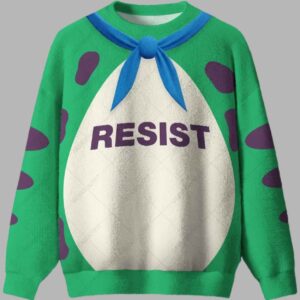 Alternative view of Resist Frog Suit Ugly Christmas Sweater - gullprint.com