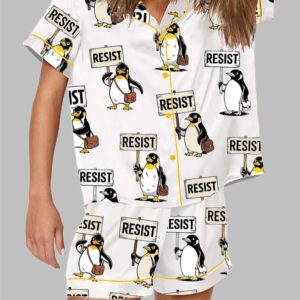 Alternative view of Resist Penguin Activism Anti Pajama Set
