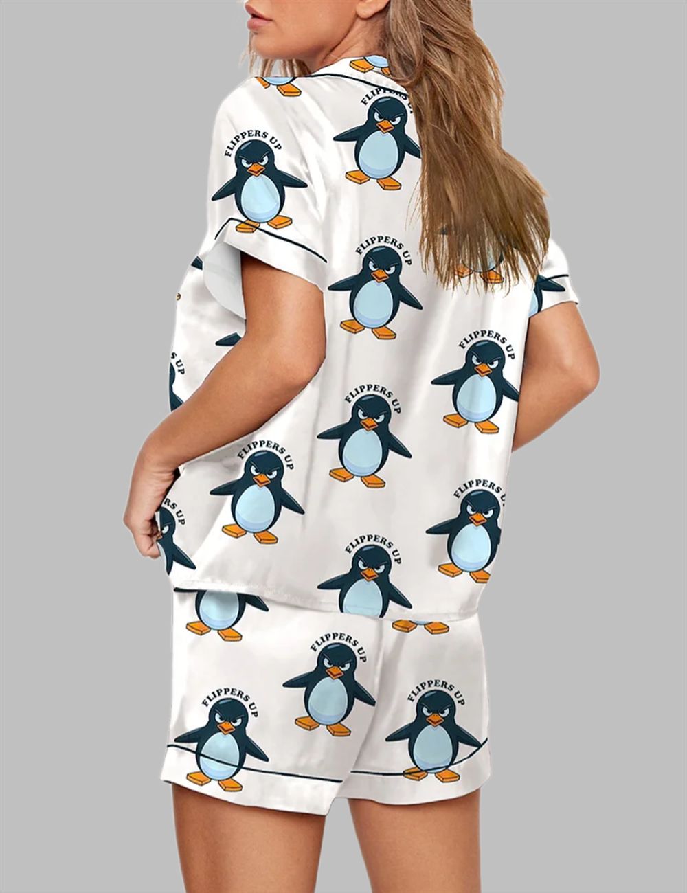 Resist Penguin Activism Flippers Up Pajama Set - Image 3