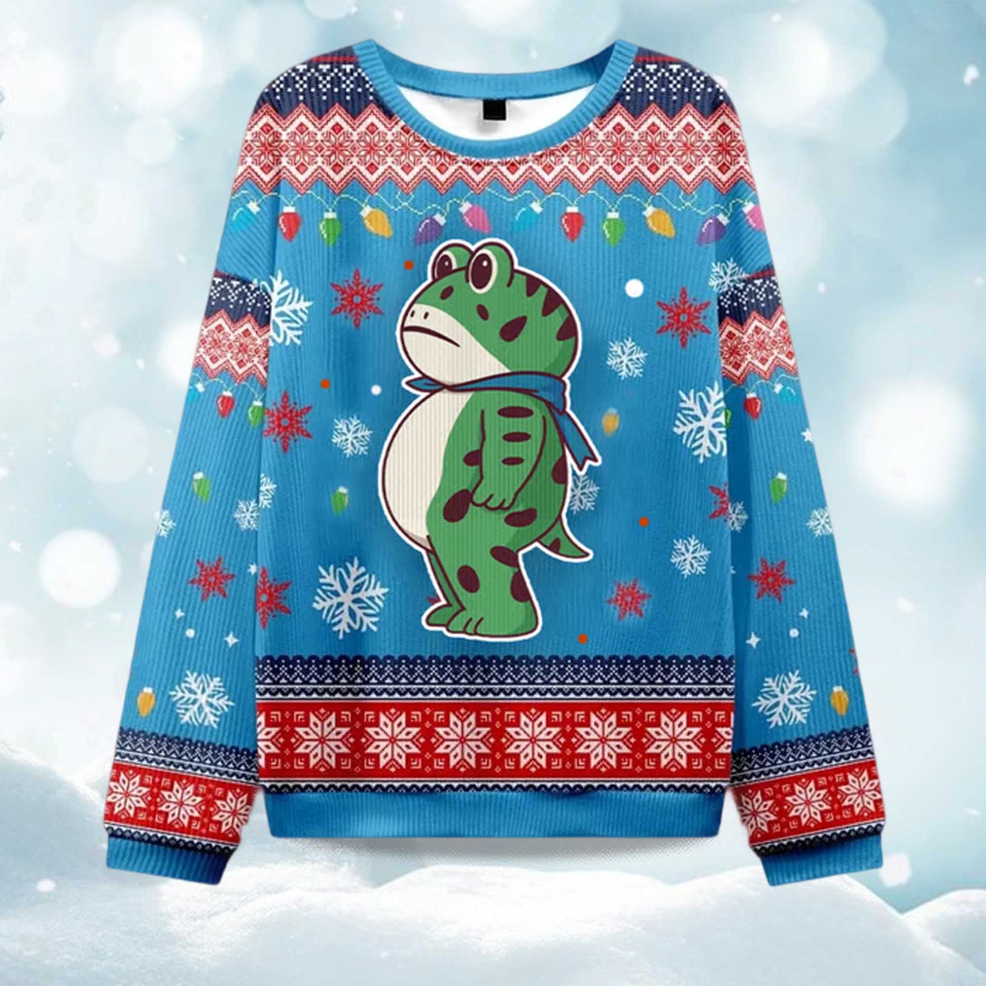 Resist Portland Frog Christmas Ugly Christmas Sweater