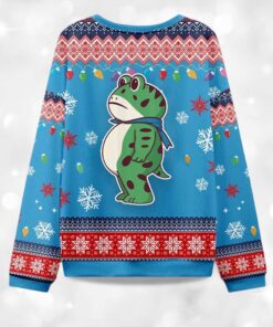 Alternative view of Resist Portland Frog Christmas Ugly Christmas Sweater