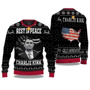 Rest In Peace Charlie Kirk Ugly Christmas Sweater