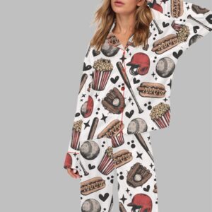 Alternative view of Retro Baseball Game Day Pajama Set For Women