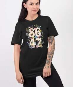 Alternative view of Retro Flowers 86 47 Print T-Shirt