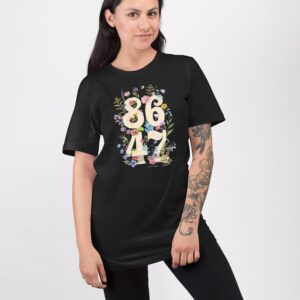 Alternative view of Retro Flowers 86 47 Print T-Shirt