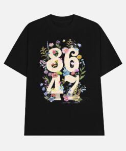 Retro Flowers 86 47 Print T-Shirt
