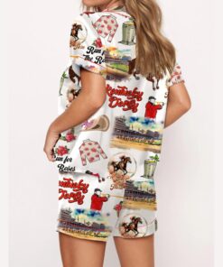 Alternative view of Retro Kentucky Derby Silky Satin Pajama Set