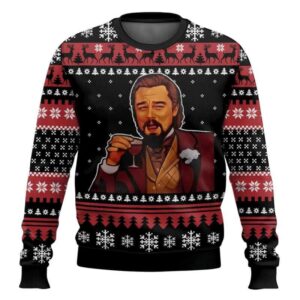 Retro Leonardo Dicaprio Meme Ugly Christmas Sweater