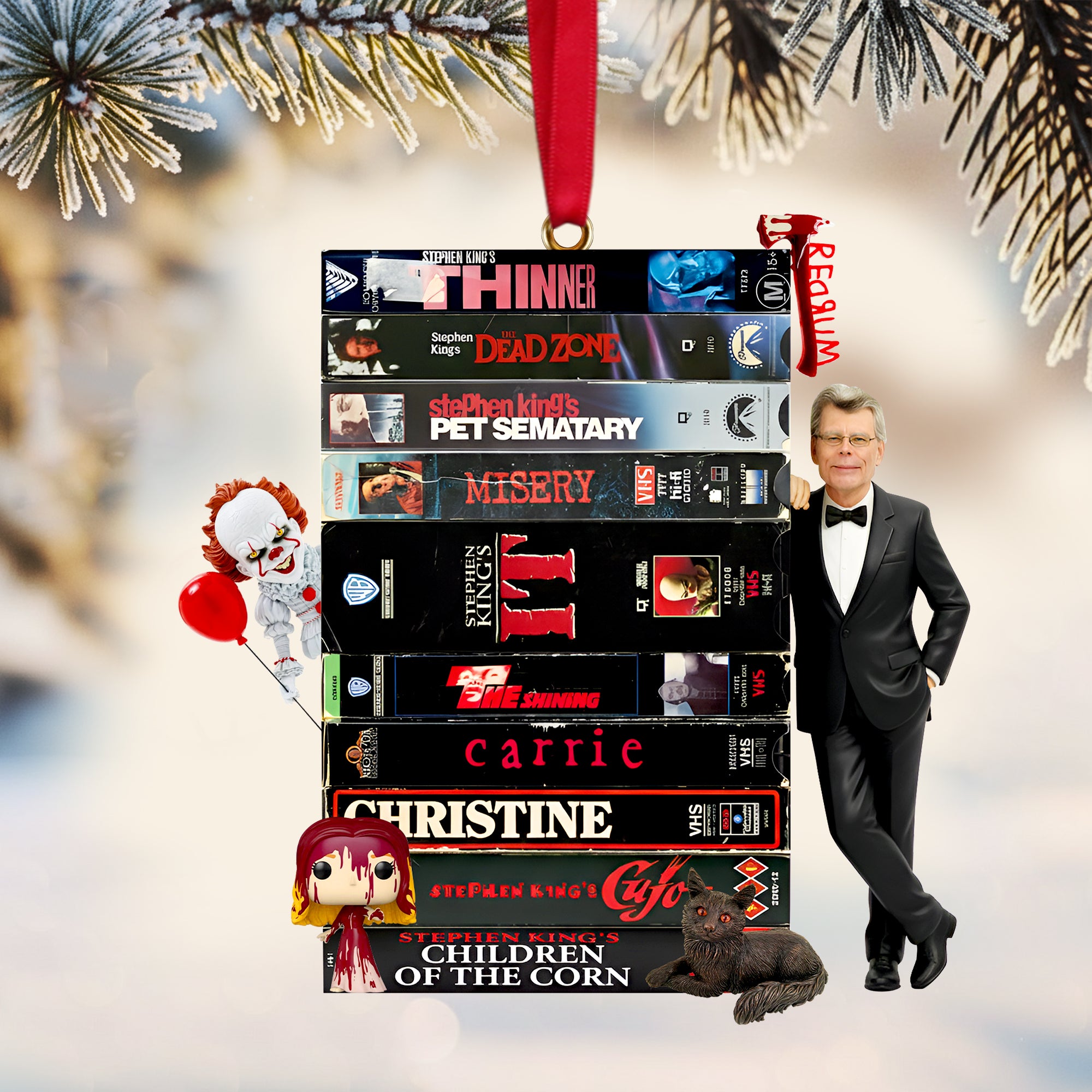 Retro VHS Tape Stack Ornament - Gift For Horror Lovers 02NALU041125 - Image 4