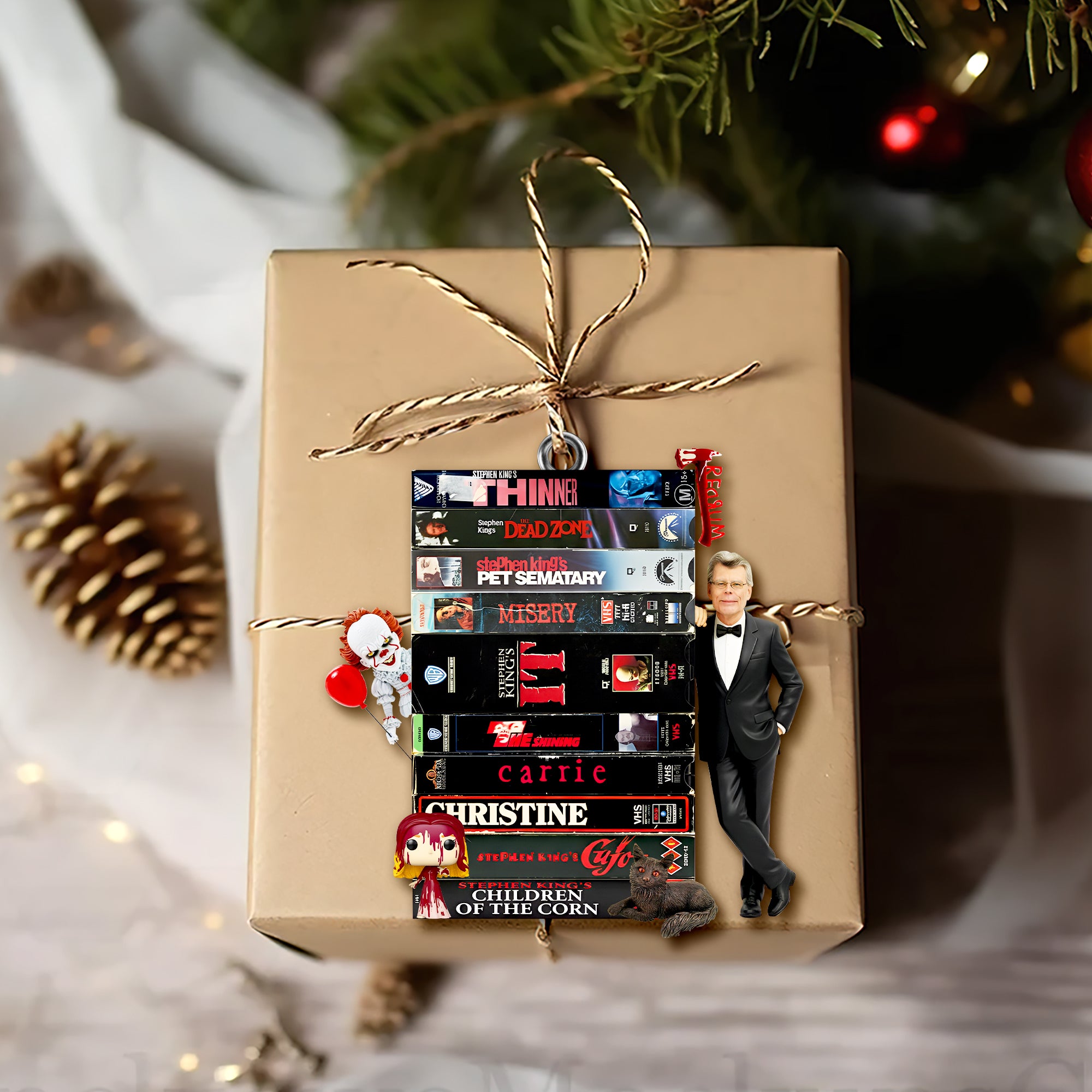 Retro VHS Tape Stack Ornament - Gift For Horror Lovers 02NALU041125 - Image 3