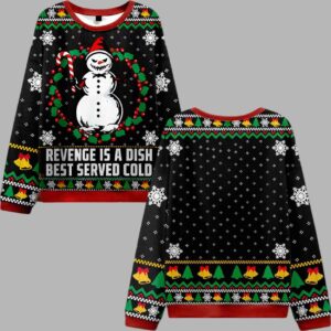 Alternative view of Revenge Is A Dishâ€‹ Ugly Christmas Sweater - gullprint.com