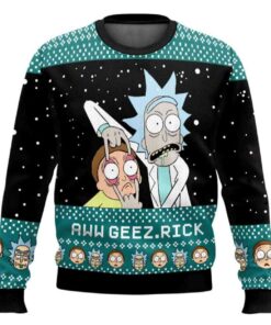 Rick And Morty Aww Geez Rick Ugly Christmas Sweater