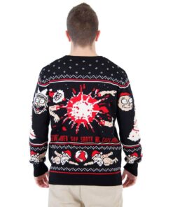 Alternative view of Rick and Morty Happy Human Holiday Ugly Christmas Sweater