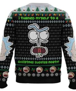 Alternative view of Rick And Morty I Turned Myself Into A Sweater Rick Ugly Christmas Sweater