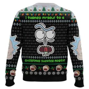 Alternative view of Rick And Morty I Turned Myself Into A Sweater Rick Ugly Christmas Sweater