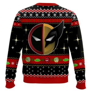 Alternative view of Rick And Morty In Deadpool Multiverse Ugly Christmas Sweater
