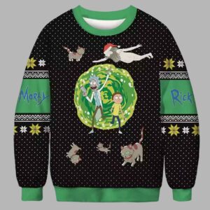Alternative view of Rick And Morty Ugly Christmas Sweater - gullprint.com