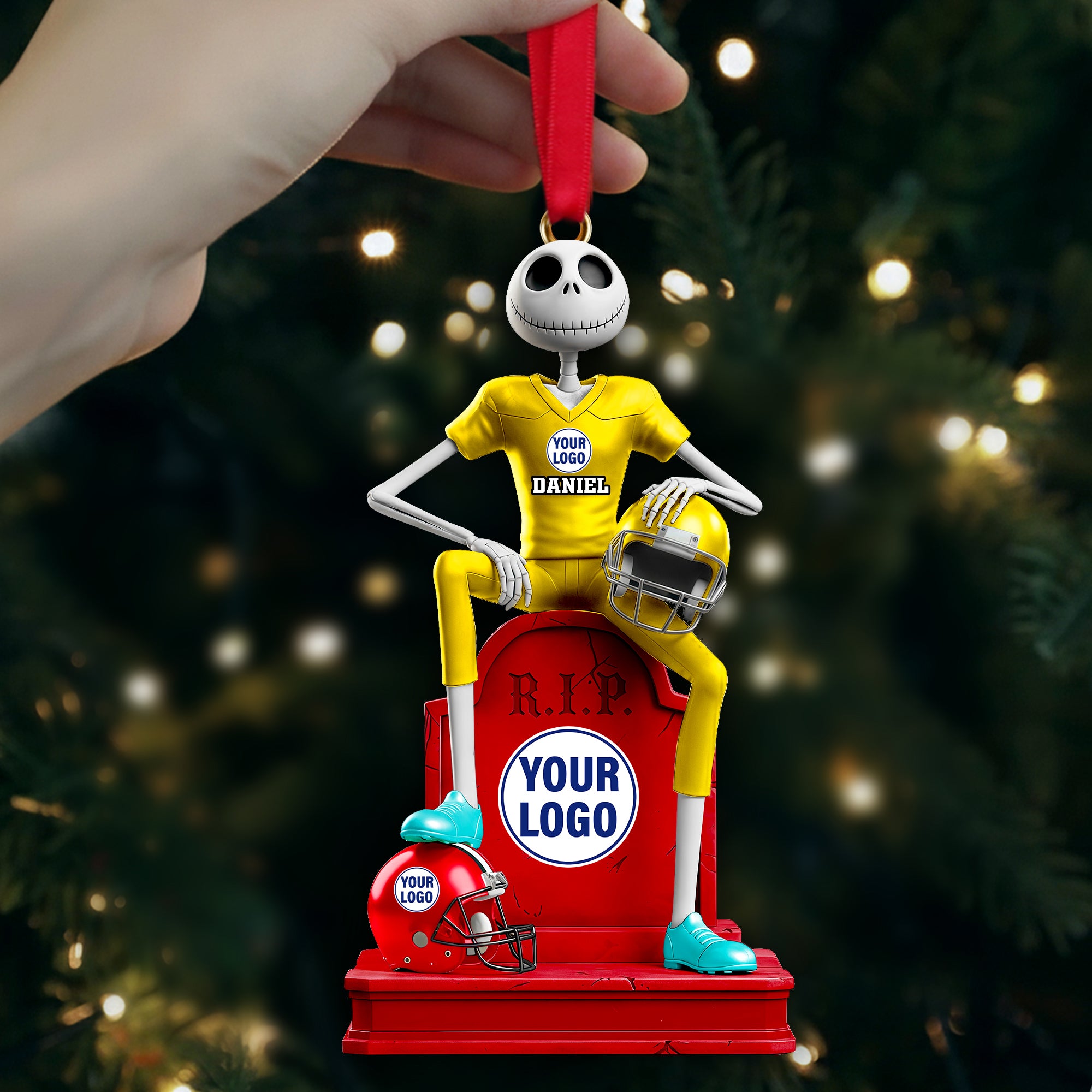 Rivalry Skeleton Ornament - Personalized Gift For Sport Lovers 05OHLU311025