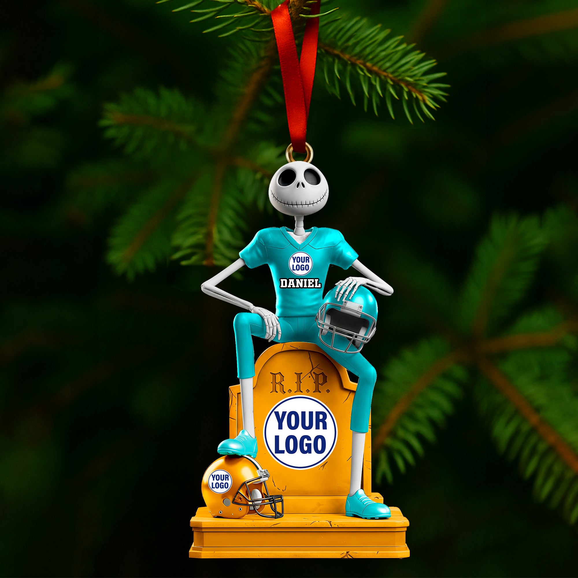 Rivalry Skeleton Ornament - Personalized Gift For Sport Lovers 05OHLU311025 - Image 4