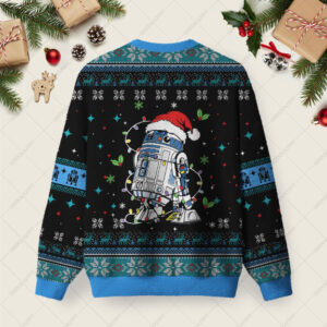 Alternative view of Robot Christmas Ugly Christmas Fuzzy Fleece Sweatshirt