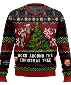 Rock Around The Christmas Tree The Rock Ugly Sweater