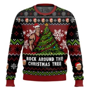 Rock Around The Christmas Tree The Rock Ugly Sweater