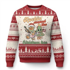 Rockin Around The Christmas Tree Ugly Christmas Sweater - Grishko.com