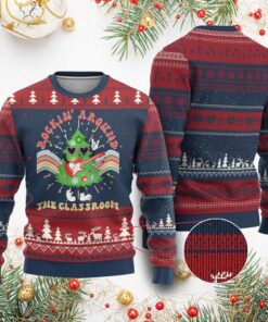 Rockin Around The Classroom Ugly Christmas Sweater 
