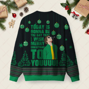 Alternative view of Rockin' Xmas Carol Christmas Fuzzy Fleece Sweatshirt