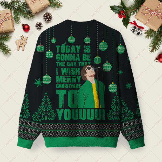 Alternative view of Rockin' Xmas Carol Christmas Fuzzy Fleece Sweatshirt