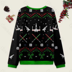 Alternative view of Rogue Black Ugly Christmas Fuzzy Fleece Sweatshirt