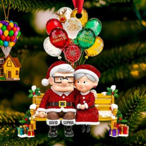 Alternative view of Romantic Couple Christmas Ornament - Personalized Gifts For Couple 03TGDT110825