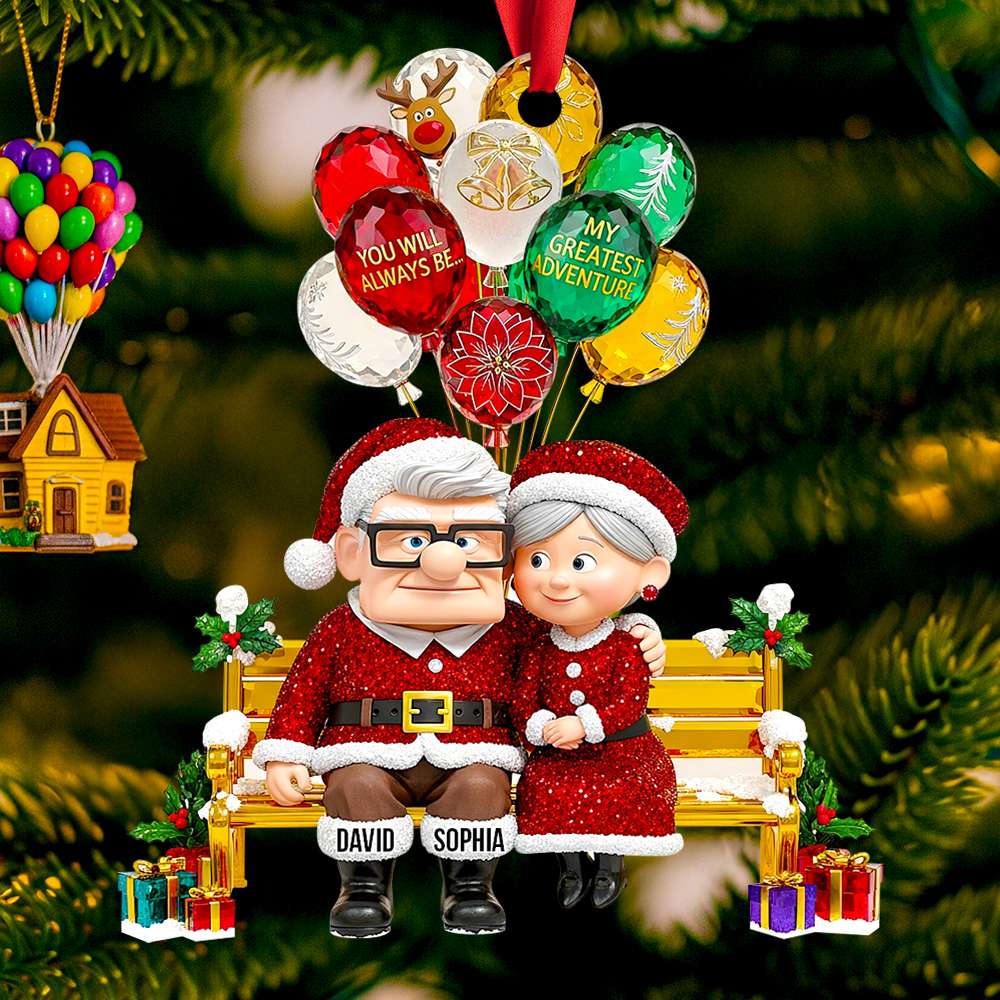 Alternative view of Romantic Couple Christmas Ornament - Personalized Gifts For Couple 03TGDT110825