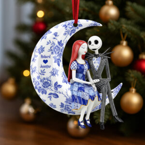 Romantic Moon Couple Ornament – Personalized Christmas Gifts For Couple 03pgqn080925