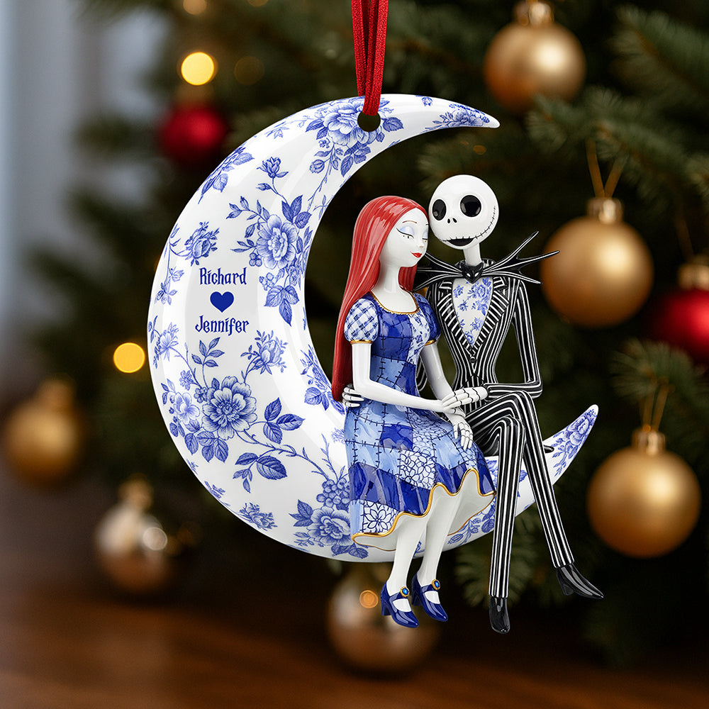 Romantic Moon Couple Ornament – Personalized Christmas Gifts For Couple 03pgqn080925