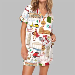 Rome Italy Pajama Set For Women